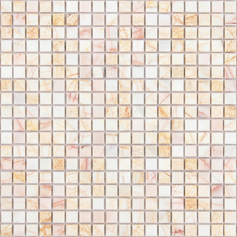 Мозаика LeeDo Caramelle: Pietrine - Ragno Rosso полированная 30,5x30,5x0,7 см (чип 15x15x7 мм)