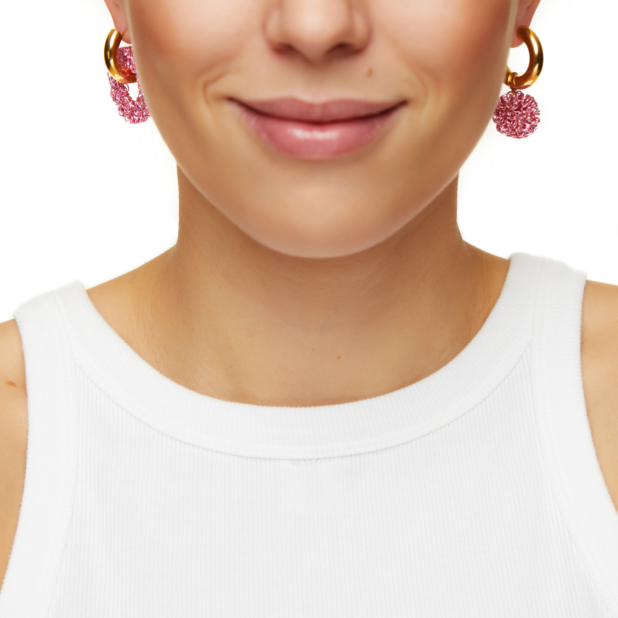 Серьги Mismatched Pink Blossom Earrings