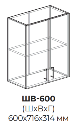 Кухня Волна шкаф верхний 600