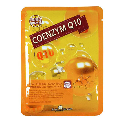 May Island Real Essence Mask Pack Coenzyme Q10 - Тканевая маска для лица с коэнзимом Q10