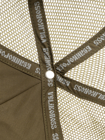 Бейсболка с сеткой «ZOV» цвета зелёного хаки с вышивкой лого / Распродажа