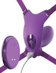 Фиолетовый пояс с вибровкладкой Ultimate G-Spot Butterfly Strap-On - 