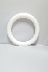 Венок кольцо из пенопласта 29 см, округлое, 1 шт.