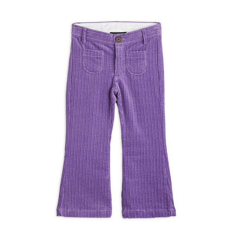 Брюки Mini Rodini Corduroy Flared Purple