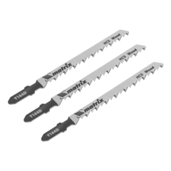 Полотна для электро лобзика по дереву, 3 шт, T144D, 75 х 4 мм, HCS Matrix Professional, 78204