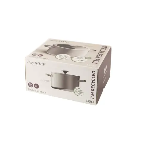 Кастрюля 24см 6л с крышкой серии Leo Graphite SS