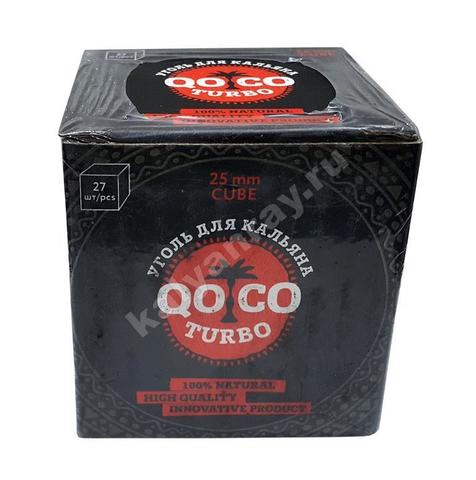 Кокосовый уголь Qoco Turbo Cube (25 мм) - 27 кубиков