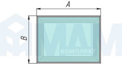 Профиль рамочный широкий, 45х20х8, черный, L-3000 (анод)