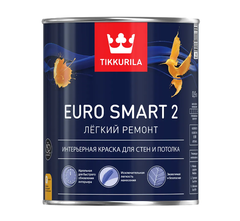 КРАСКА "EURO SMART-2"  0,9 Л (1/6)  ИНТЕРЬЕРНАЯ "ТИККУРИЛА"