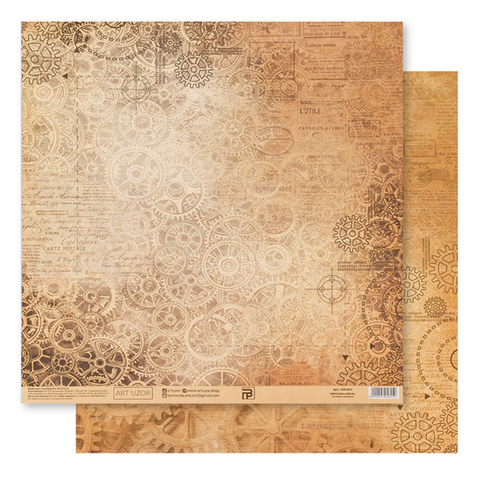 Бумага для скрапбукинга «Механизмы», 30.5 × 32 см, 180 гм