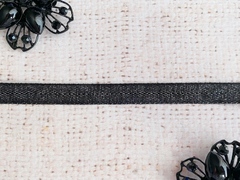 Киперная лента металлизированная, ш. 1 см, чёрный