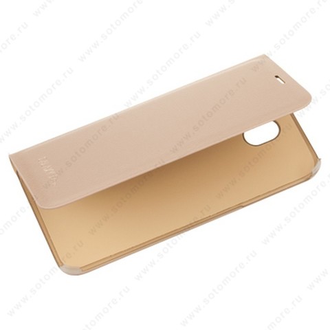 Чехол-книжка для Samsung Galaxy J7 J720/ J730 2017 - book case книжка желтое золото