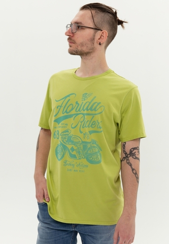 Футболка Bowery NYC "Florida Riders" Vintage Green Glow