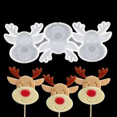 Силиконовая форма для леденцов «Рождественский олень»