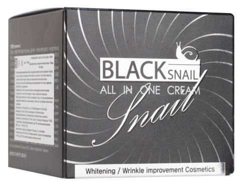 Крем для лица с муцином черной улитки Black Snail All In One Cream FARMSTAY