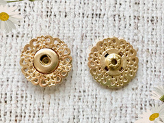 Кнопка пришивная металл на блистере, d 2,5 см, золото