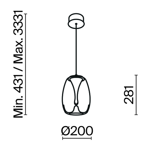 Подвесной светодиодный светильник Maytoni Splash MOD282PL-L8G3K1