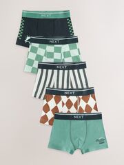 Трусы для мальчика Next E98-875, 5 шт., Зеленый, Черный, Белый