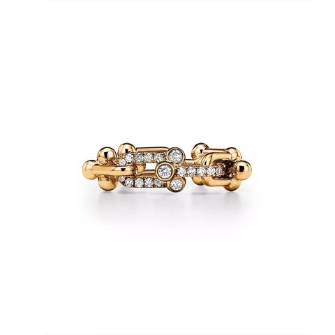 Кольцо из жёлтого золота 18k c бриллиантами, Tiffany 💠Hard Wear Small link
