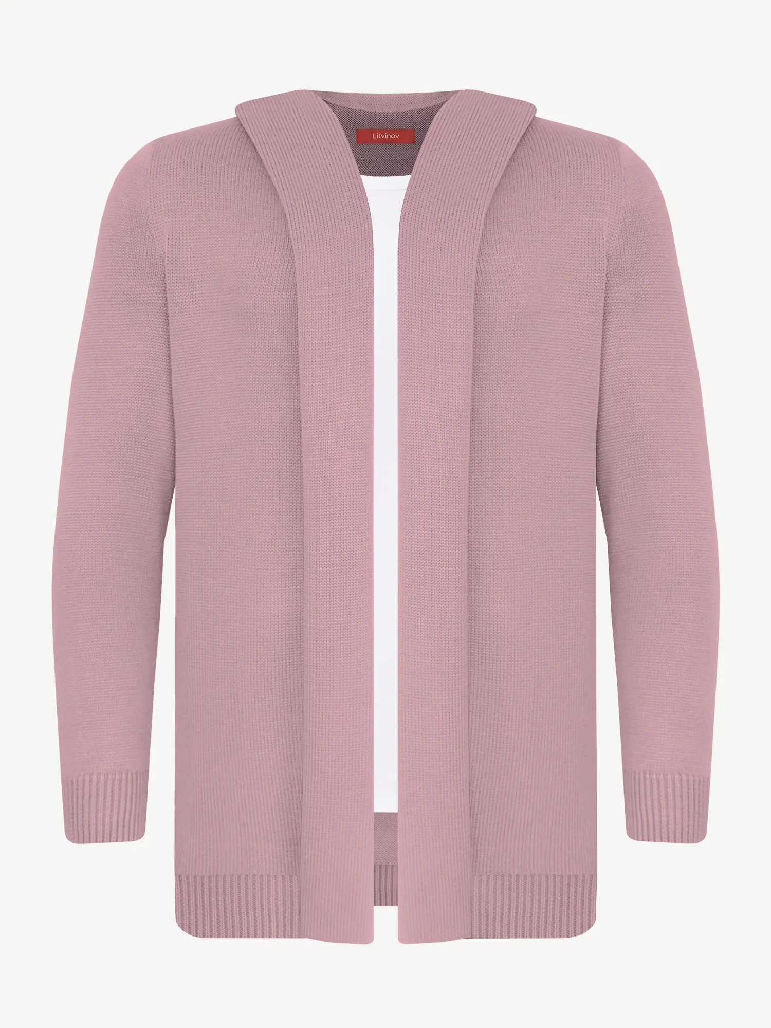 Кардиган с капюшоном из мягкой шерсти