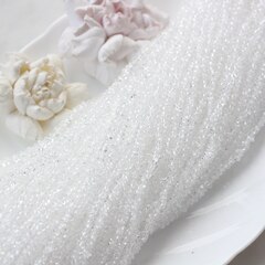 Хрусталь (стекло) граненный, кристально-прозрачный 4*3 мм, 1 нить, С053