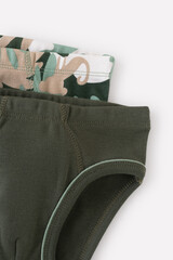 трусы/ уп  для мальчика  К 1928-3уп/зеленый хаки,бежевый,камуфляж