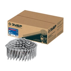 ЗУБР CRN 25 х 3.1 мм, барабанные гвозди кровельные оцинкованные, 9000 шт (305385-25)