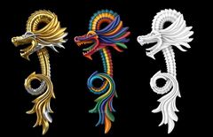 Силиконовый мол № 499 Дракон левый