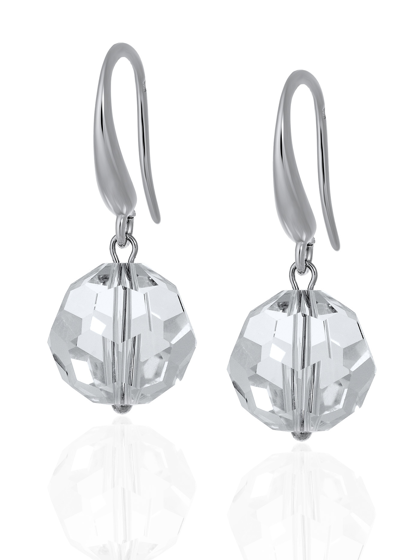 Серебряные серьги с кристаллами Swarovski