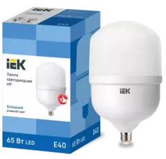 Лампа светодиодная HP 65Вт 230В 6500К Е40 IEK LLE-HP-65-230-65-E40