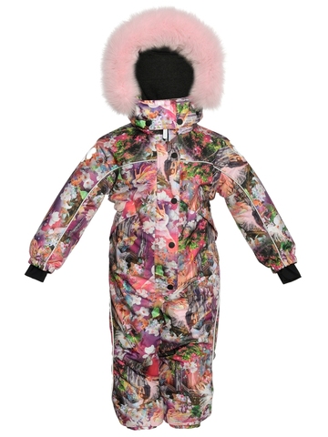 Комбинезон AMADEO для девочки с меховой опушкой "Феи"