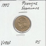 V1987 1992 Франция 5 сантимов