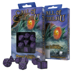 Набор чёрно-пурпурных игральных костей Зов Ктулху