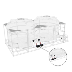 Комплект полного слива боковой для мотопомпы G3 на две емкости TR ЭкоПром(7,7кг;) - арт.557439