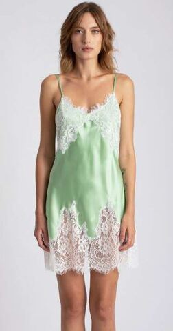 Сорочка Vivis Lilian sage-avorio светло-зеленая