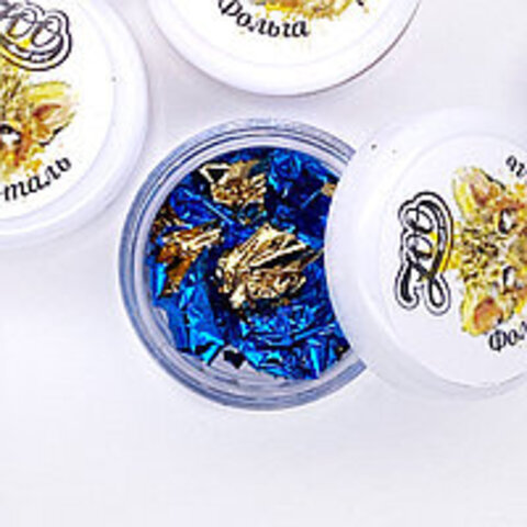 Zoo Nail Фольга поталь 14*14 см синяя/золото