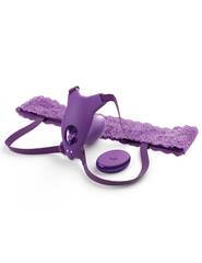 Фиолетовый пояс с вибровкладкой Ultimate G-Spot Butterfly Strap-On - 