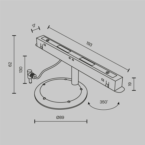 Коннектор для Яндекс Станции Мини TRA034CVC-B Maytoni EXILITY 23мм TRA034CVC-B