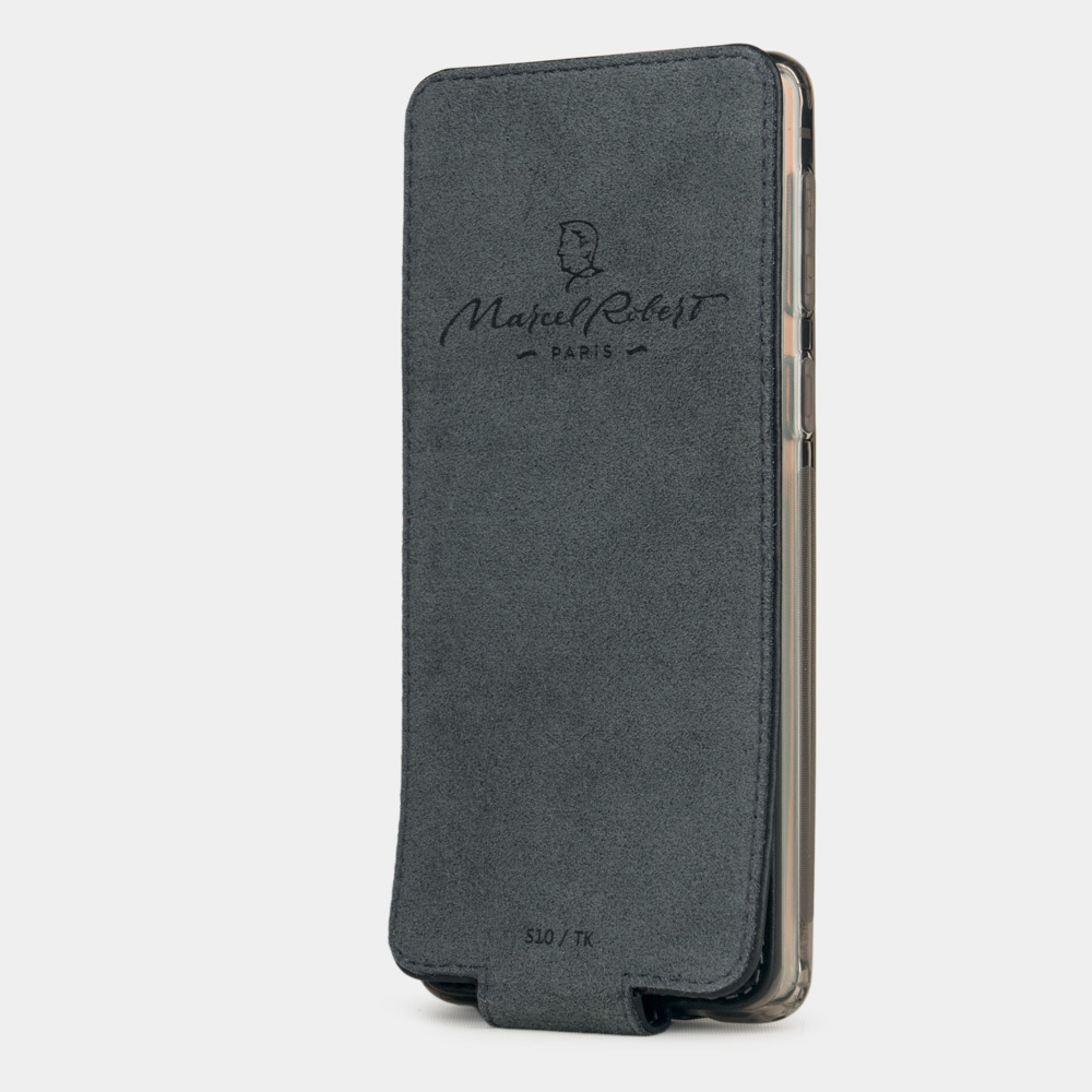 Чехол для Samsung Galaxy S10 из натуральной кожи теленка, черного цвета