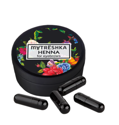 Хна для бровей Matreshka, 10 капсул (Black)