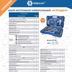 Набор инструмента универсальный КОБАЛЬТ 1/4