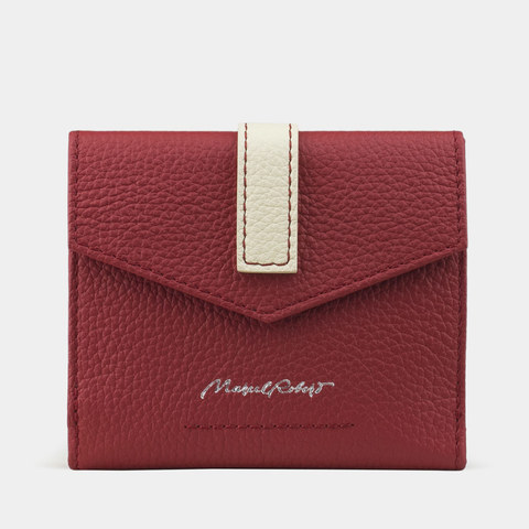 Кошелек женский Tresor Bicolor из кожи теленка, вишневого цвета