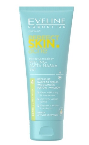 EVELINE PERFECT SKIN.ACN Микроотшелушивающая паста-пилинг 75мл