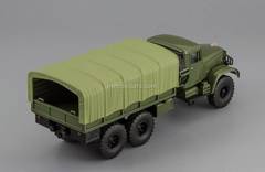 KRAZ-214B 1963 flatbed truck with canvas green 1:43 Nash Avtoprom