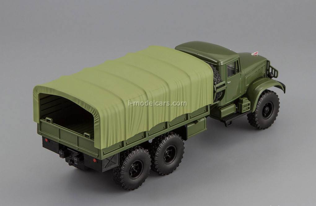 MODEL CARS KRAZ-214B board with awning green 1:43 Nash Avtoprom