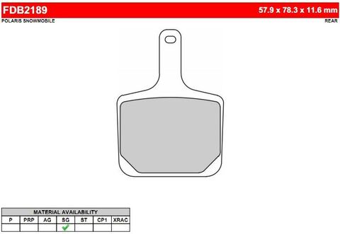 FDB2189SG Тормозные колодки дисковые MOTO, блистер 2 шт
