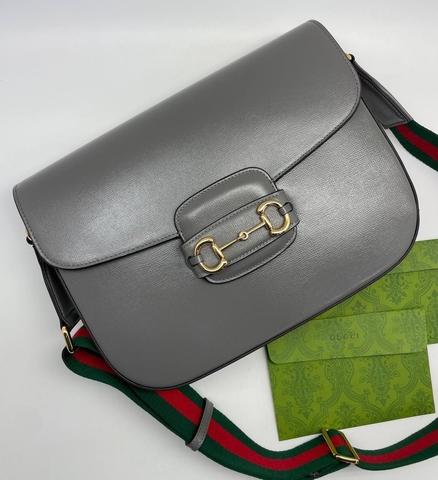 Сумка Gucci 1955 Horsebit серый