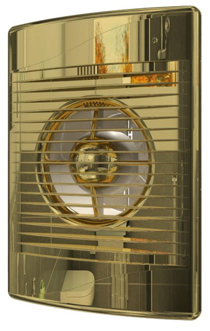STANDARD 4С Gold, Вентилятор осевой вытяжной с обратным клапаном D 100, декоративный