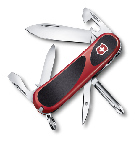 Нож складной Victorinox EvoGrip 14, 85 mm, 14 функций, красный с чёрным