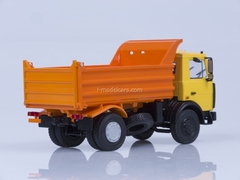 MAZ-5551 tipper later cabin 1988 high body yellow-orange AutoHistory 1:43